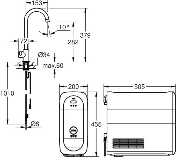 Смеситель для кухни Grohe Blue Home 31498 DL1 (31498DL1)